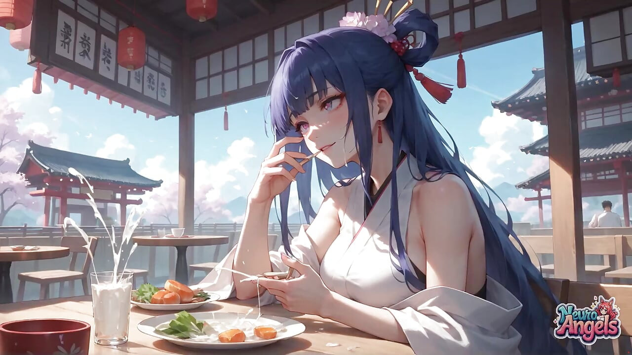 Spilled Milk Seduction: Wet Kimono Temptation