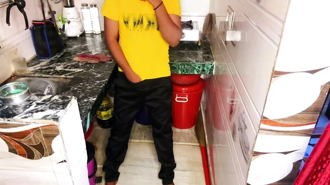 Intense First Time: Desi Stepmom Fucked Hard by Stepson in Kitchen