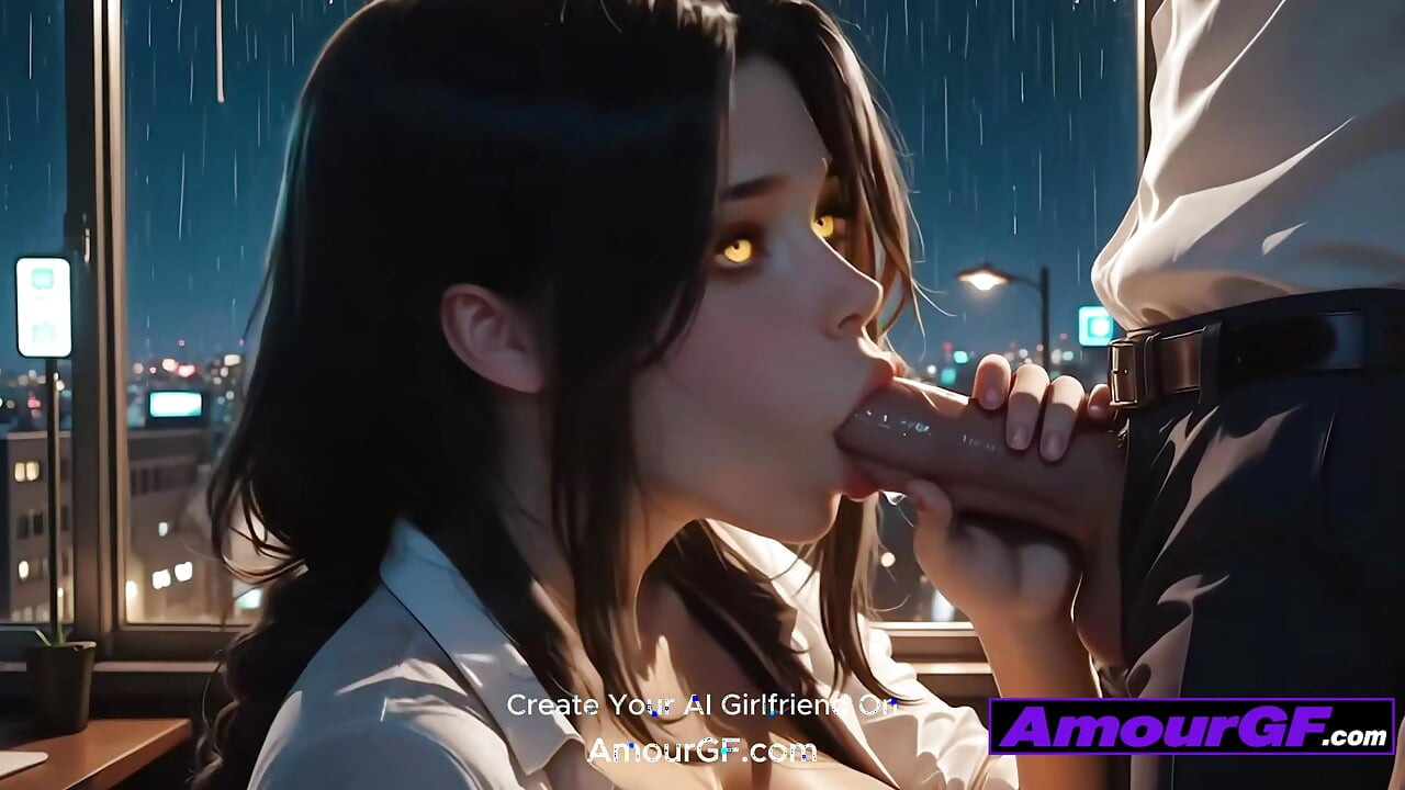 Cigarette Kiss, AI Babe Strokes 3D Cock Deep Before Cum