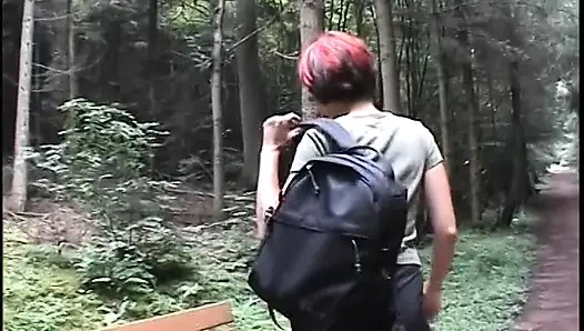 Hot redhead masturbating for her boy