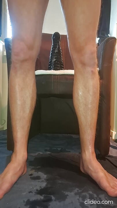Hot gay NoFace Twink X loves to ride his dildo