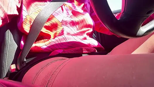 I pulled over and rubbed my pussy in the car until I had an intense orgasm.