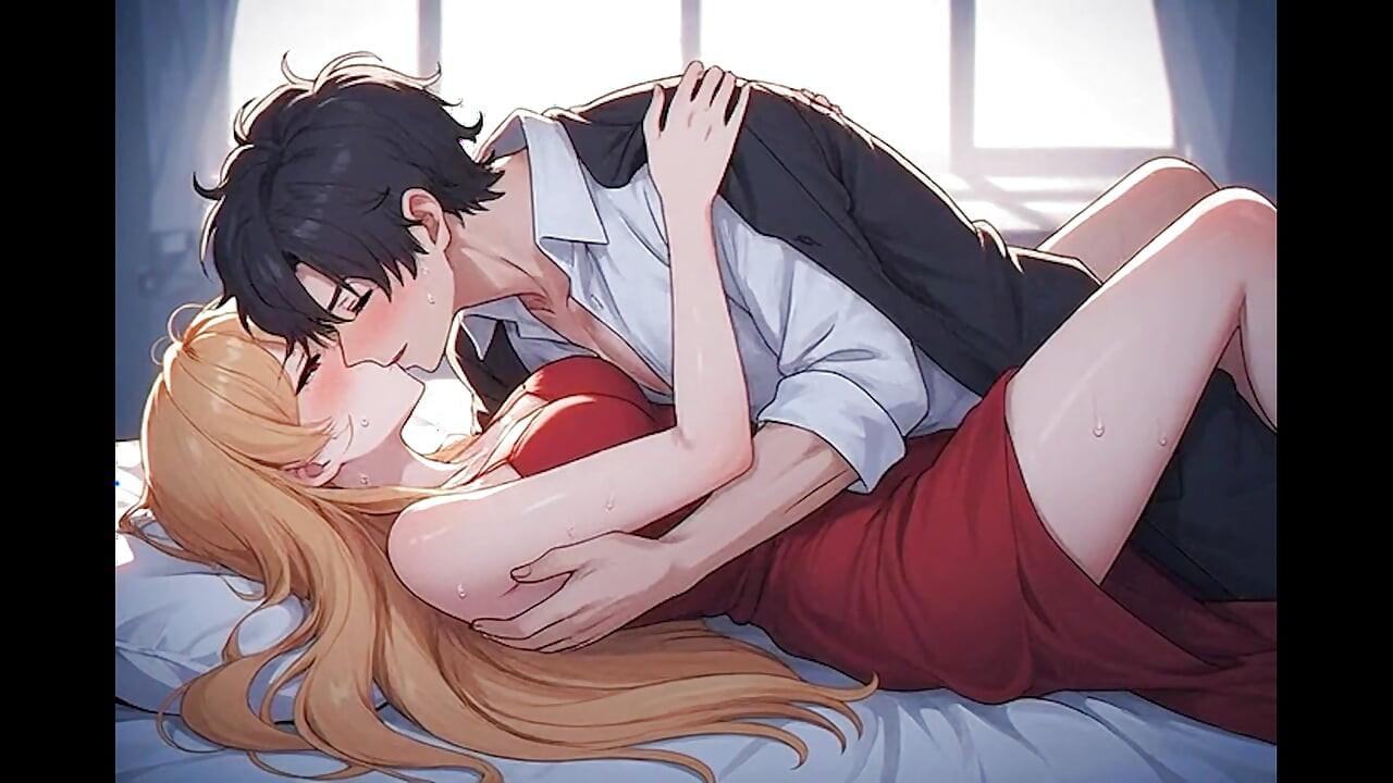 Desenho animado 3D em closeup beijando animação, conteúdo de desenho animado gerado por IA, vídeo sem censura de Anime Girl de 18 anos