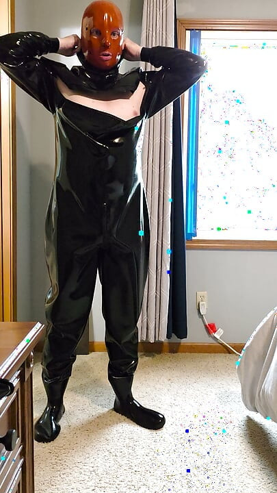 Dressing In Rubber To Swallow 6 Laods of Cum