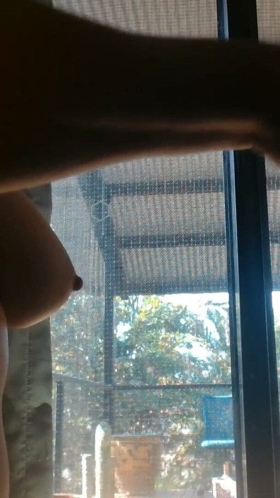 Giving handjob while neighbours outside watch | Clip 1