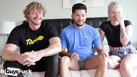 Bisexueller piledriver-fick. Heiße muskel-blondine jock.