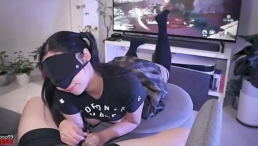 Horny Asian Babe Wants Cock and Interrupts Me Playing Black Myth Wukong