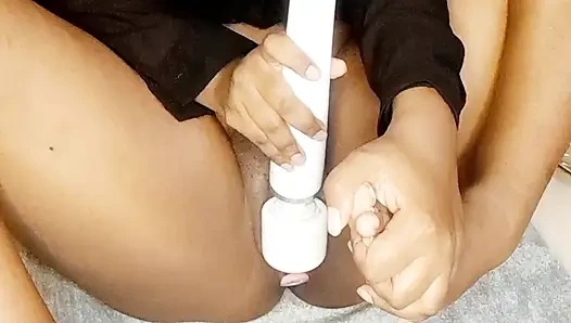 Tutu on butt plug and a vibrator...squirt or piss?