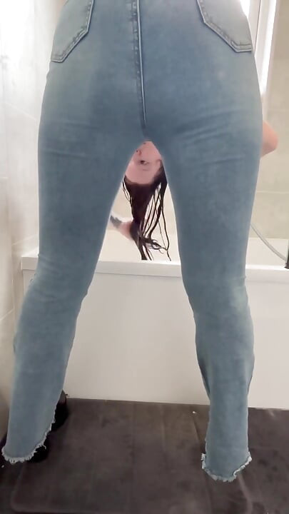 Lavando o cabelo de salto alto