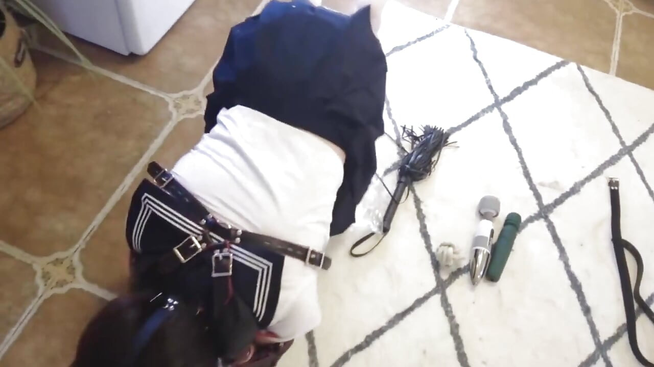 Dressed in Jk Clothes Is Restrained and Whipped