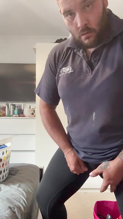 Cock and ball bondage and made into camel toe
