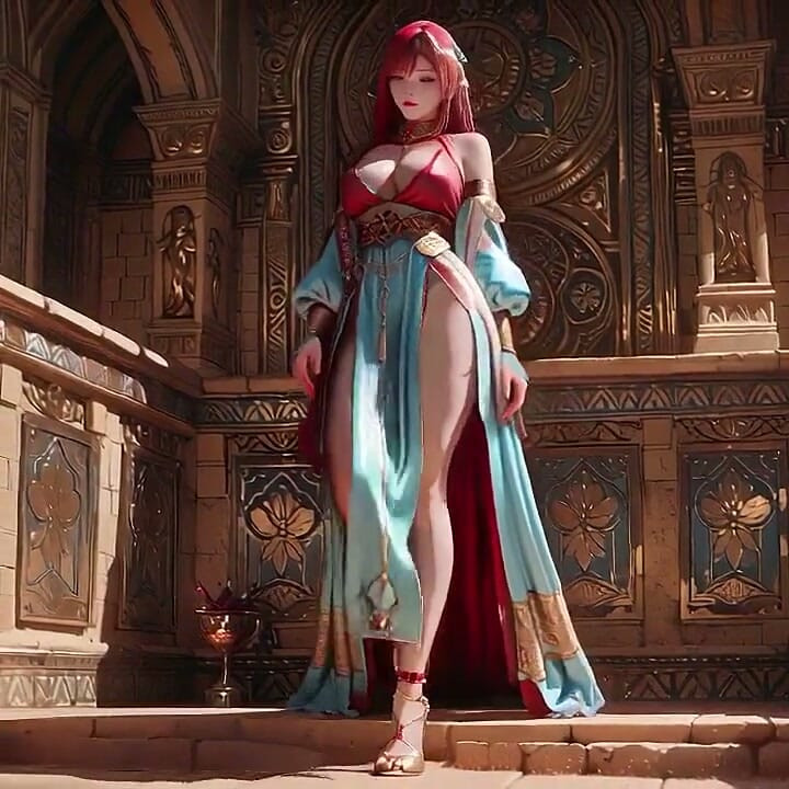 Redhead Queen in the Desert Palace!
