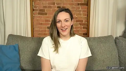 Small dick POV blowjob and cowgirl - Clara Dee POV