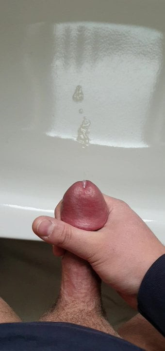 Big Cumshot on bathtub