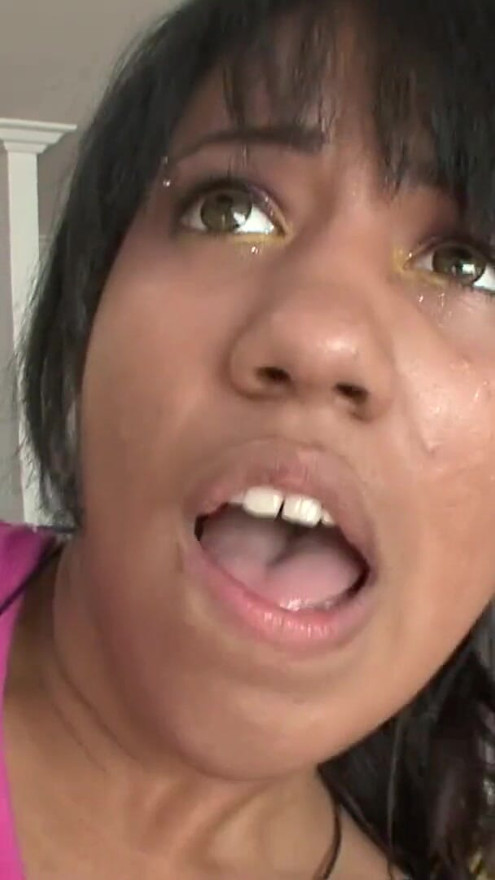 Nobody knows why is this gorgeous ebony with small tits so obsessed with interracial sex | Clip 1