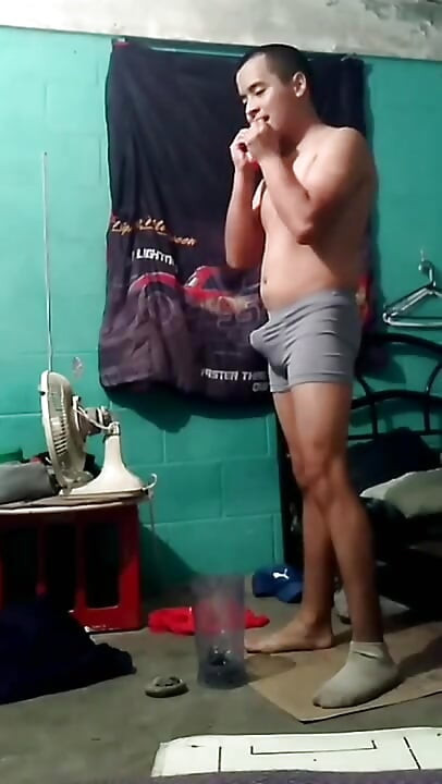 Jesus shirtless in boxer making goose cupcake smoothie video of 2020