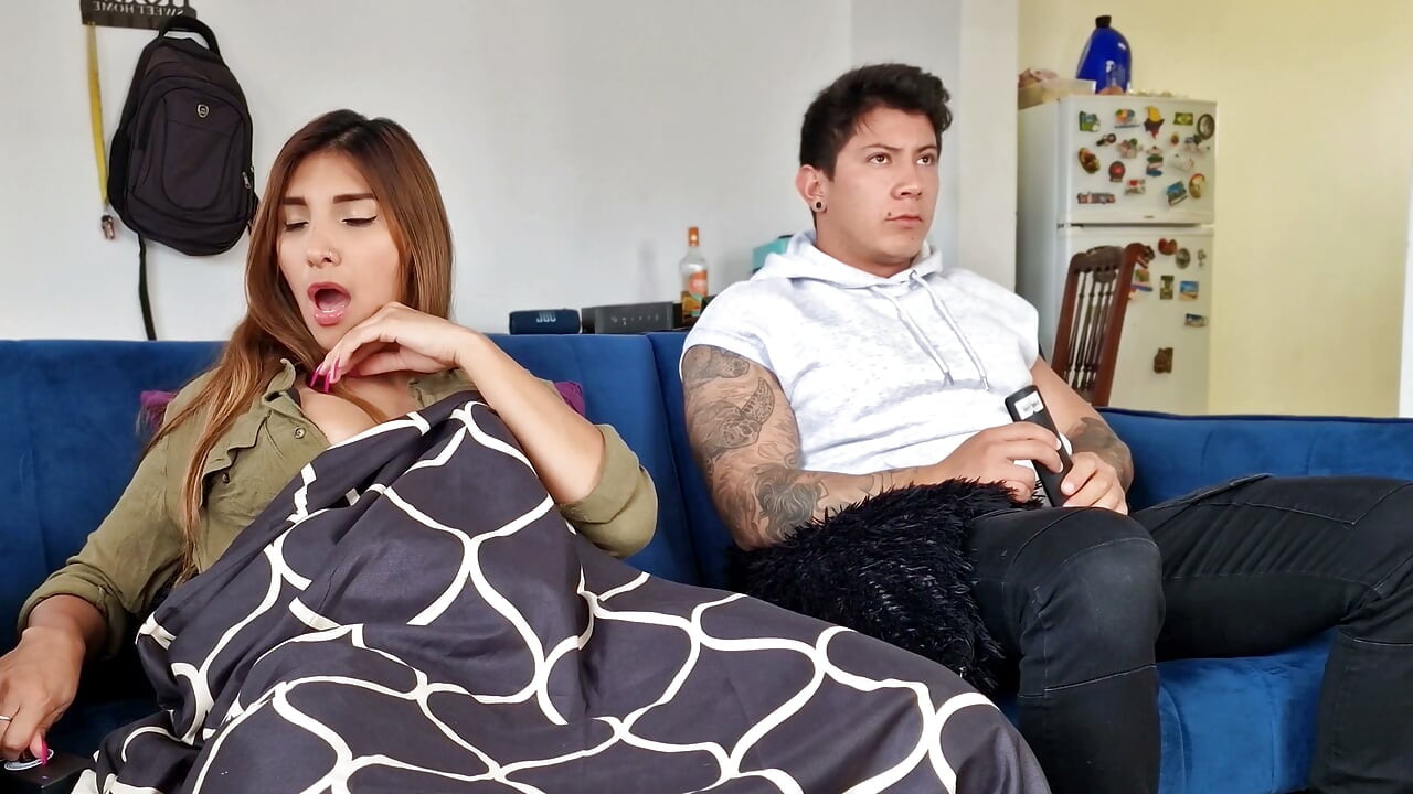 Horny MILF hides her sex machine under the covers! And her stepson discovers it!