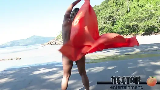 Blonde on the Beach: See This Mackerel Taking Cock in the Ass and Milk in the Face