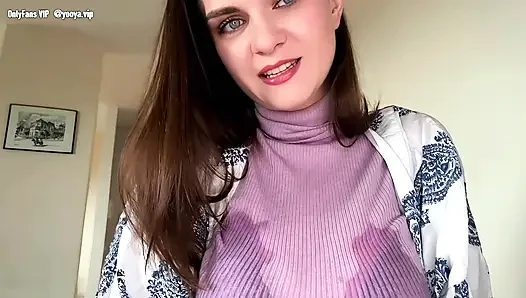 Sticky Stepmother's cumshot was caught by her nerdy stepson, and he licked it