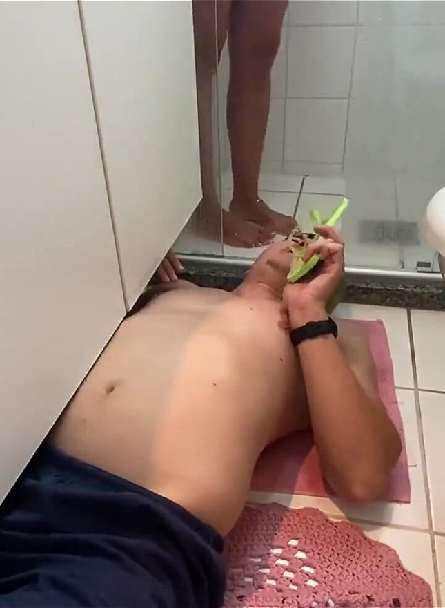 Foot Slave Stepped After Take Shower Ep 2