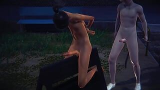 Yaoi Femboy - BDSM in einem Park