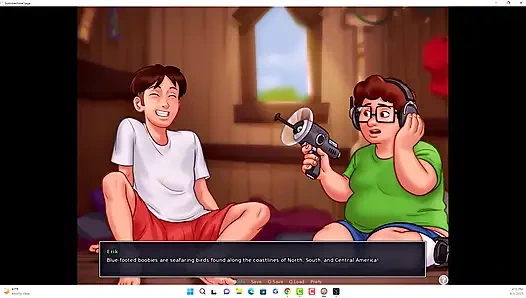 Summertime saga - Johannes and Erik watched Iwanka, Iwanka gave Johannes a blow job on camera