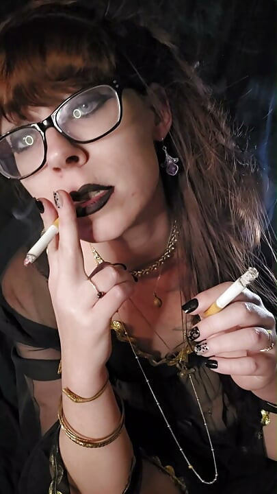 Smoking Witch Loves Cigarettes