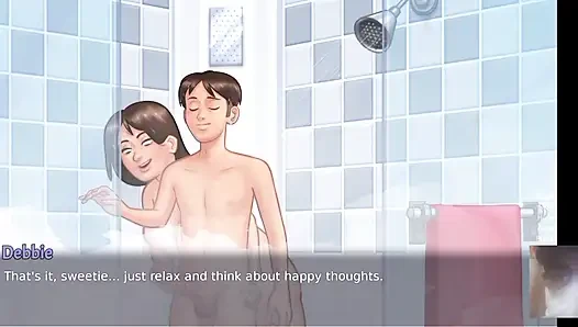 Milf Step-Mom Debbie All Shower lewd Scenes! summer time saga new update