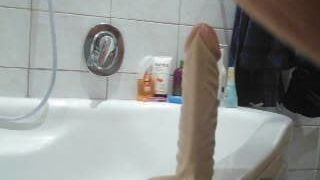 fucking my ass with a huge dildo
