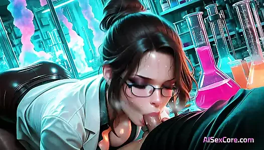 Sains hancur ketika payudara besar memantul ke setiap sodok dan wajahnya basah kuyam dalam klimaks (AI Porn)