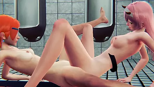Gwen iki kız arasında 02 lezbiyene karşı -3d hentai