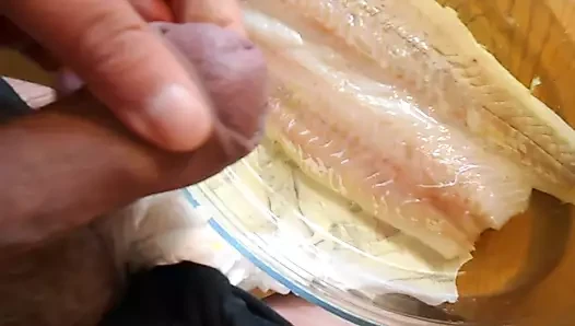 Me pissing on fish for dinner