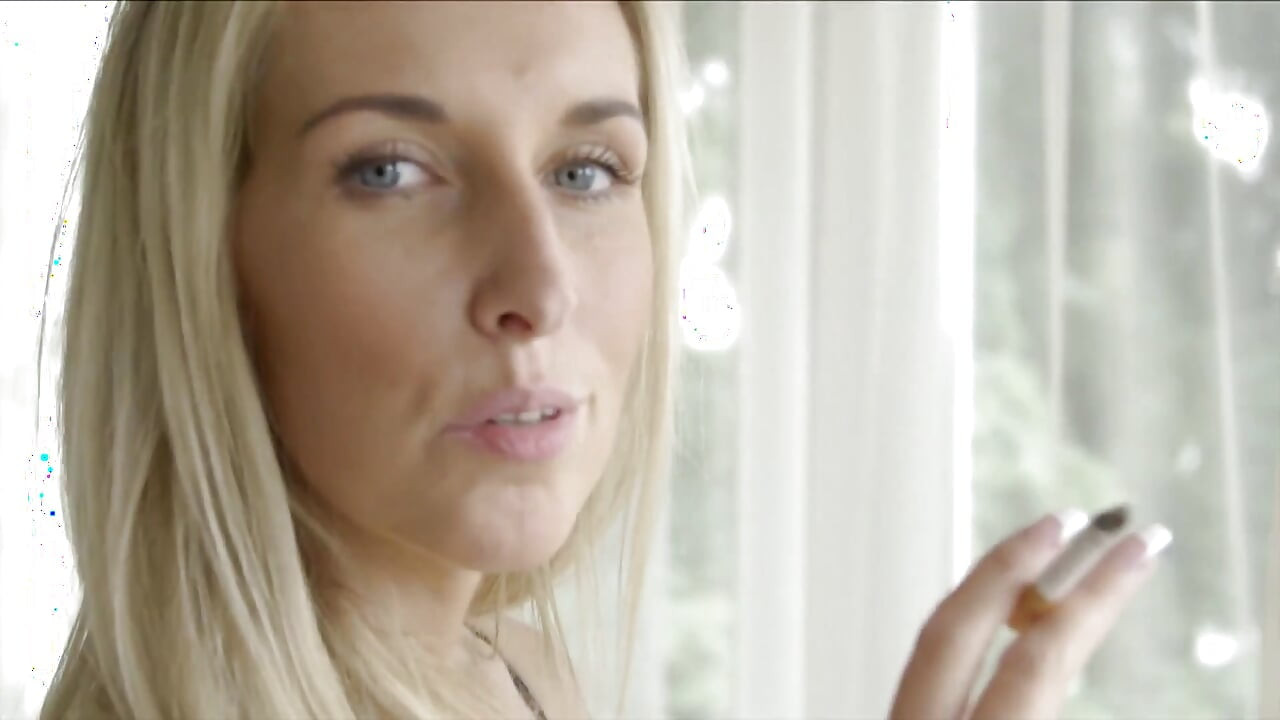 Blonde Bombshell in Stockings Sucks and Fucks Hard