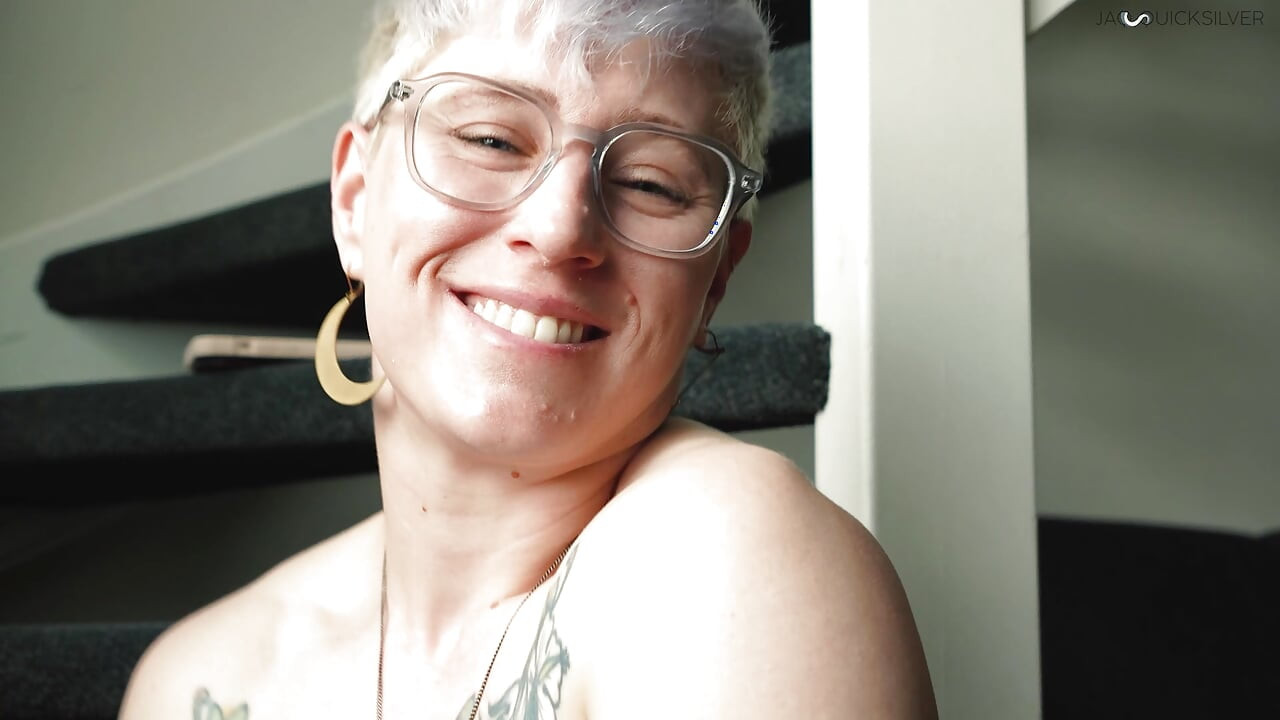 Nonbinary Babe Jaq Quicksilver Seduces You with Hard Wood Strapless Dildo - Queer Alt Strapon Immersive Roleplay