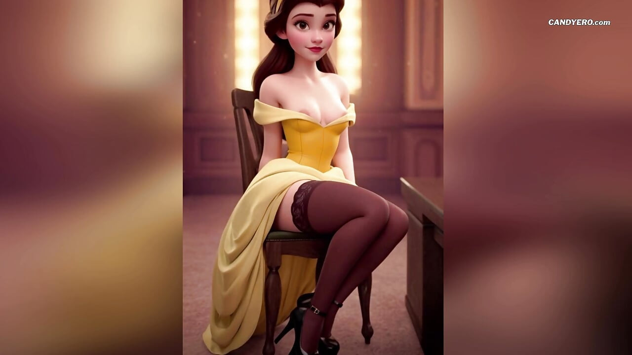 A Bela e a Fera: Cena do boquete de Belle gerada por IA