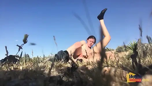 Sweet Young Pussy in the Open Desert