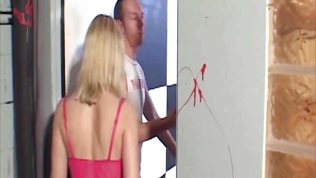 Piss Drenched Blonde Slut Squirting in Bathroom
