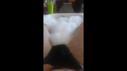 Masturbate in black panties and cum