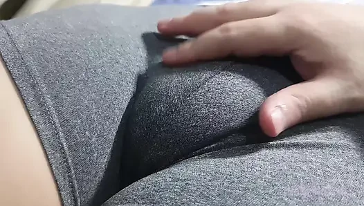 Compilation - Touching, squeezing and scratching my tight puffy pussy in leggings, shorts, spandex, suplex and yoga pants.