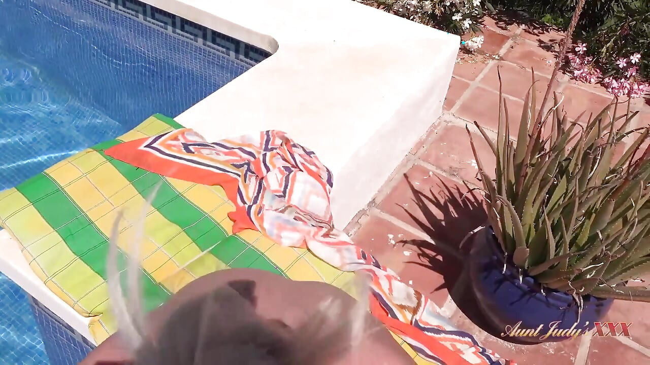 AuntJudysXXX - Meeting Hot Mature MILF Maggie Moon at the Pool