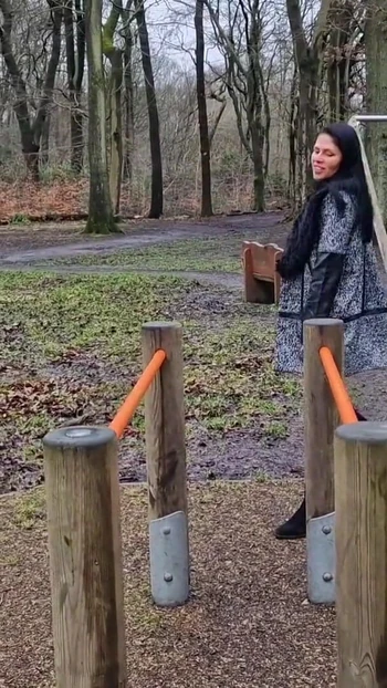 Thrilling moment from "Naked in public and pissing"
