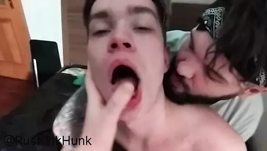 Cute Twink Roughly Fucked with Spitting and Ending Inside. Patr 2