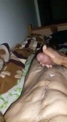 jerking off my circumcised dick and cumming