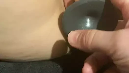 Wife taking the b7 triple dildo