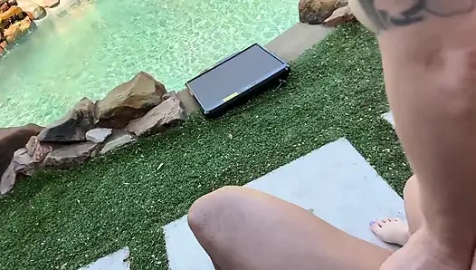 Alternative MILF Gets Fucked in Pool by BBC