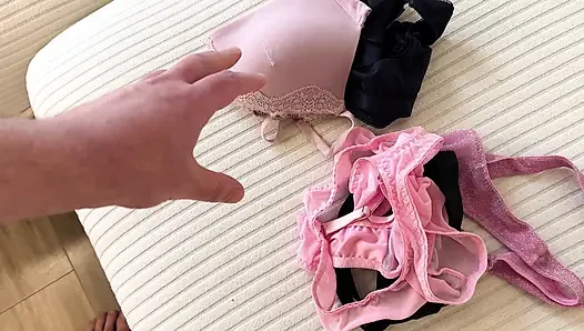 Step Sister Helped Me Cum When She Saw Me Jerking My Dick With Her Panties
