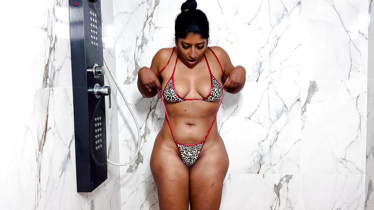 Beautiful big ass stepsister in the shower