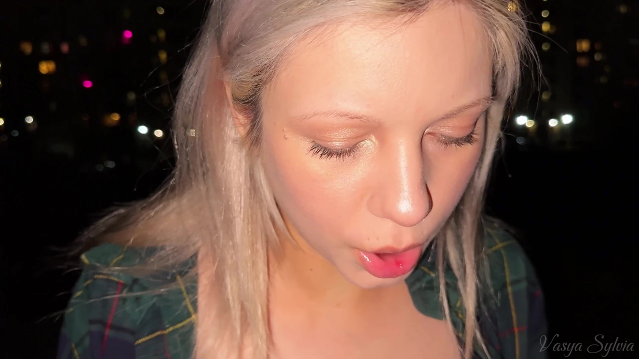 Smoking Blonde with Naked Tits Smokes!