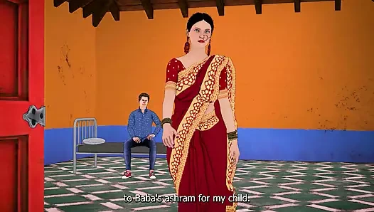 Dhongi Baba quenched the thirst of Desi Bhabhi's pussy by Fucked her in the ashram