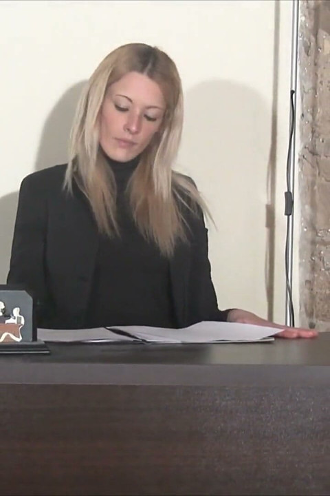 Blonde secretary Christelle in foot fetish video